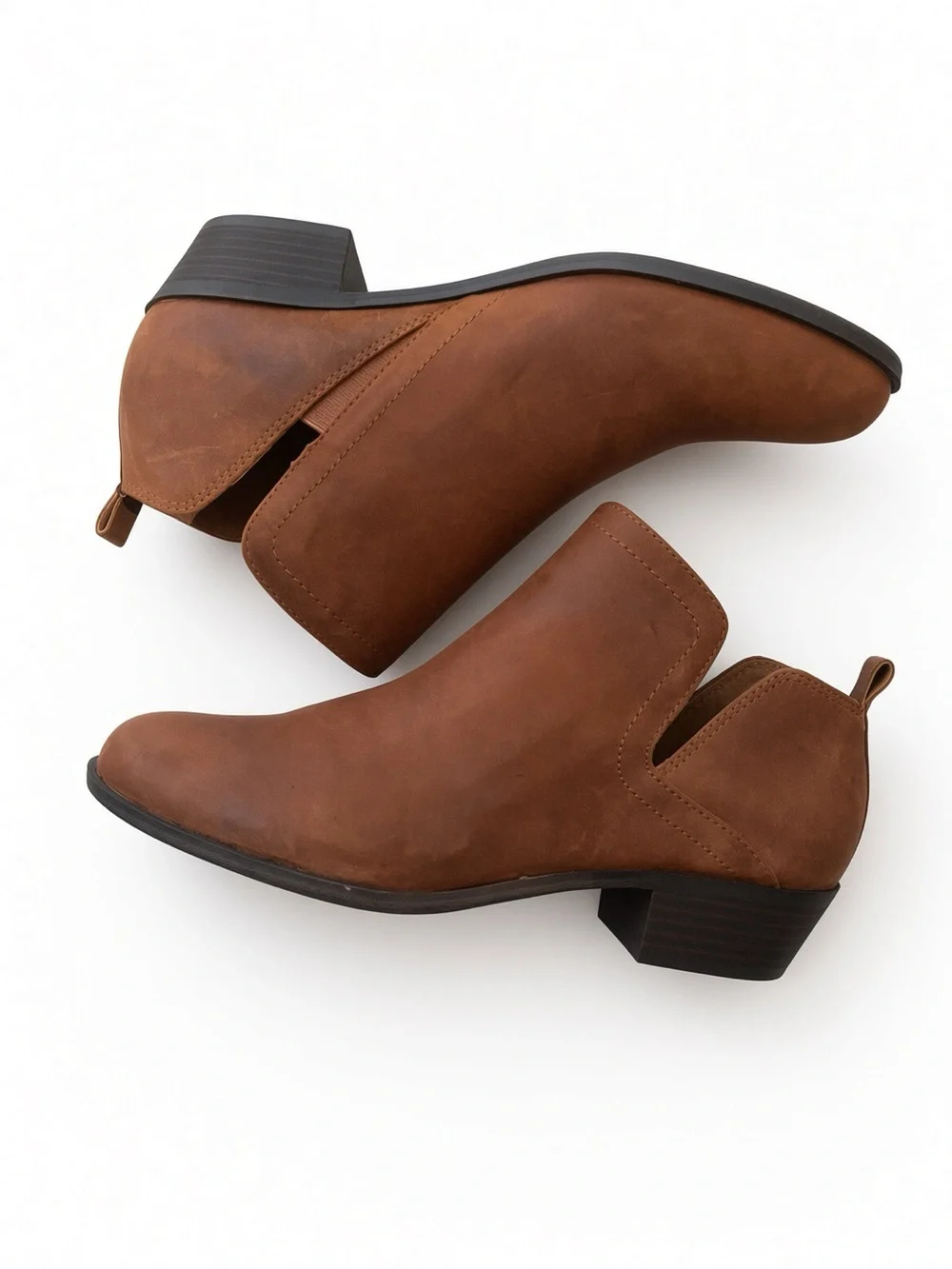 Lucky Brand Women's Suede-Look Ankle Booties in Cognac size 11 NWB
